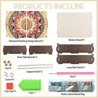 Diamond Painting Storage Box DIY 5D Diamond Painting Jewelry Box for Women Girls