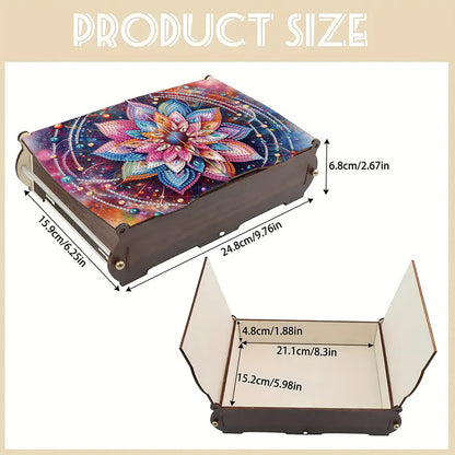 Diamond Painting Storage Box DIY 5D Diamond Painting Jewelry Box for Women Girls