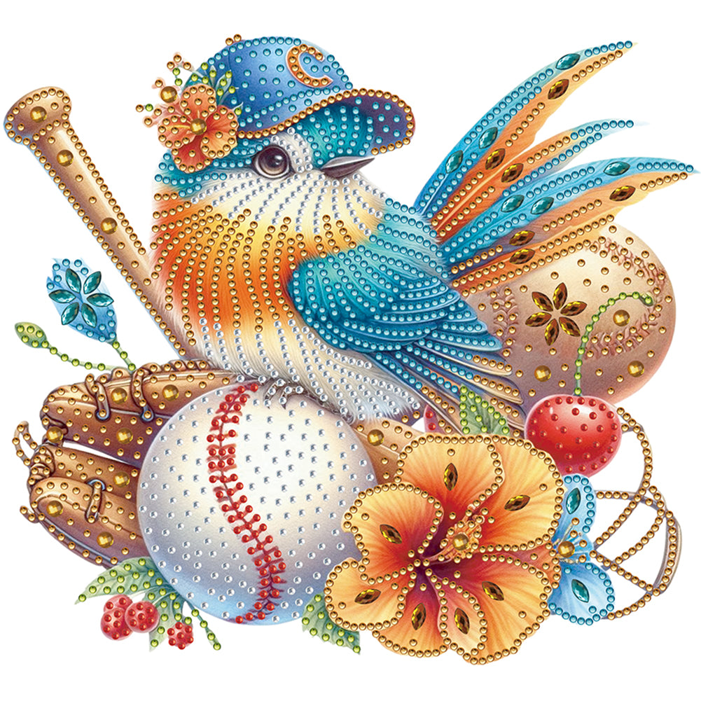 Bird And Baseball - Special Shaped Drill Diamond Painting 30*30CM