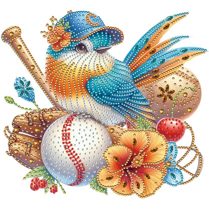 Bird And Baseball - Special Shaped Drill Diamond Painting 30*30CM