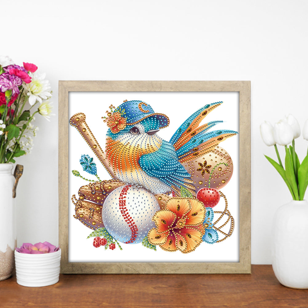 Bird And Baseball - Special Shaped Drill Diamond Painting 30*30CM