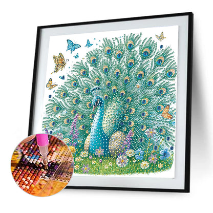 Peacock - Special Shaped Drill Diamond Painting 30*30CM