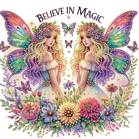 Butterfly Girl - Special Shaped Drill Diamond Painting 30*30CM