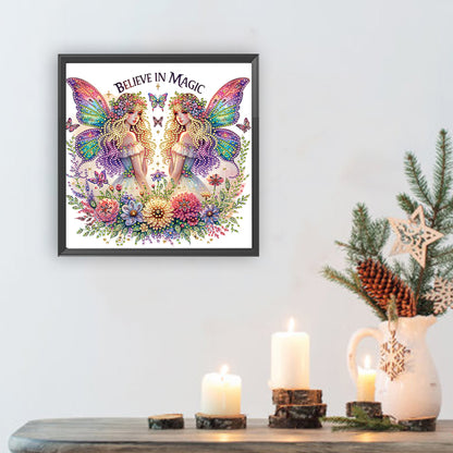 Butterfly Girl - Special Shaped Drill Diamond Painting 30*30CM