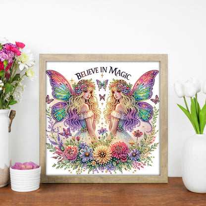 Butterfly Girl - Special Shaped Drill Diamond Painting 30*30CM