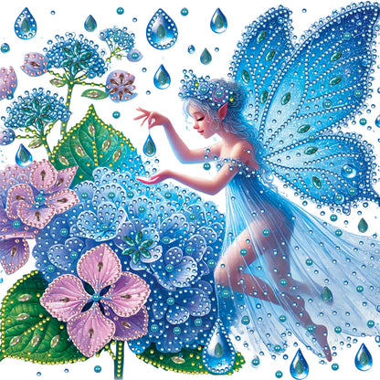 Hydrangea And Girl - Special Shaped Drill Diamond Painting 30*30CM