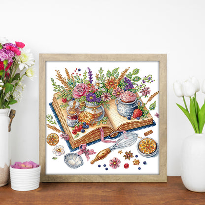Book And Afternoon Tea - Special Shaped Drill Diamond Painting 30*30CM