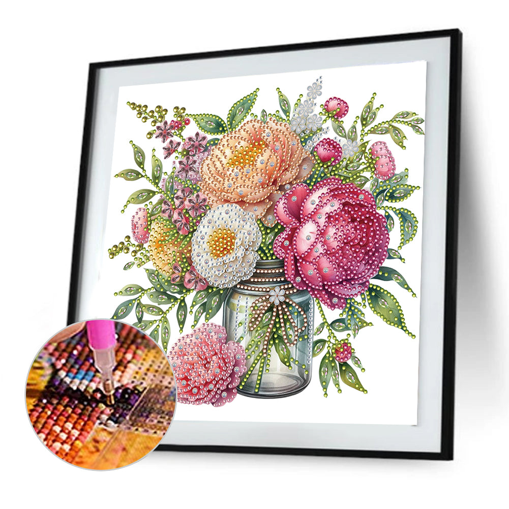 Flower - Special Shaped Drill Diamond Painting 30*30CM