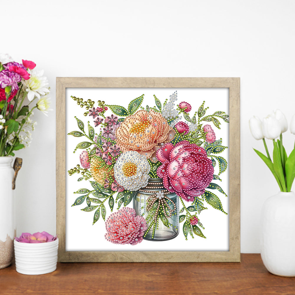 Flower - Special Shaped Drill Diamond Painting 30*30CM