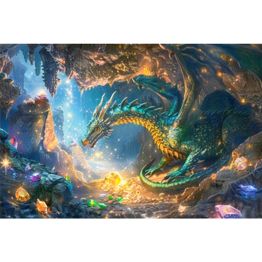 Dragon'S Lair - Full AB Round Drill Diamond Painting 60*40CM