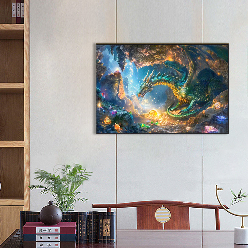 Dragon'S Lair - Full AB Round Drill Diamond Painting 60*40CM