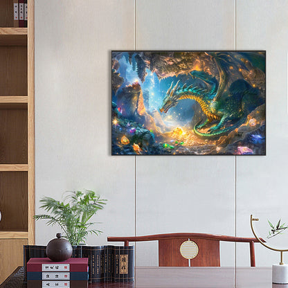 Dragon'S Lair - Full AB Round Drill Diamond Painting 60*40CM