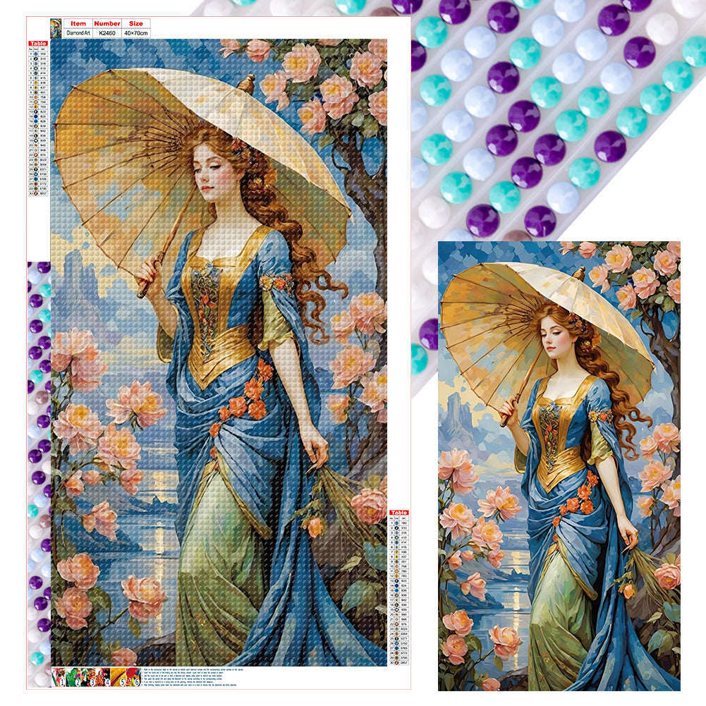 Elegant Goddess - Full Round Drill Diamond Painting 40*70CM