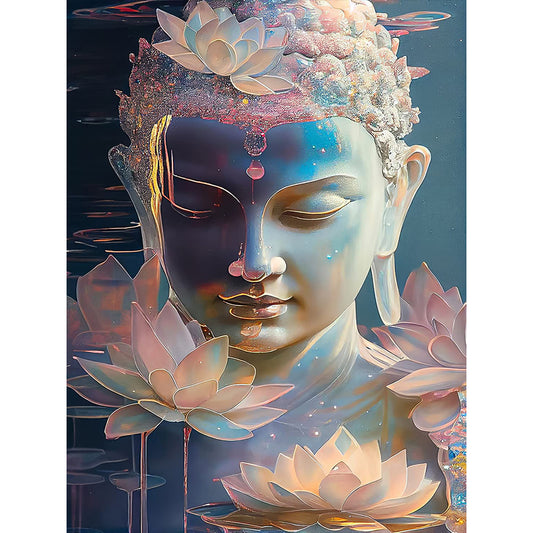 Buddha Statue Religion - Full Round Drill Diamond Painting 30*40CM