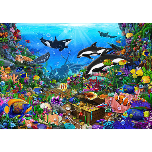 Underwater World - 11CT Stamped Cross Stitch 90*67CM