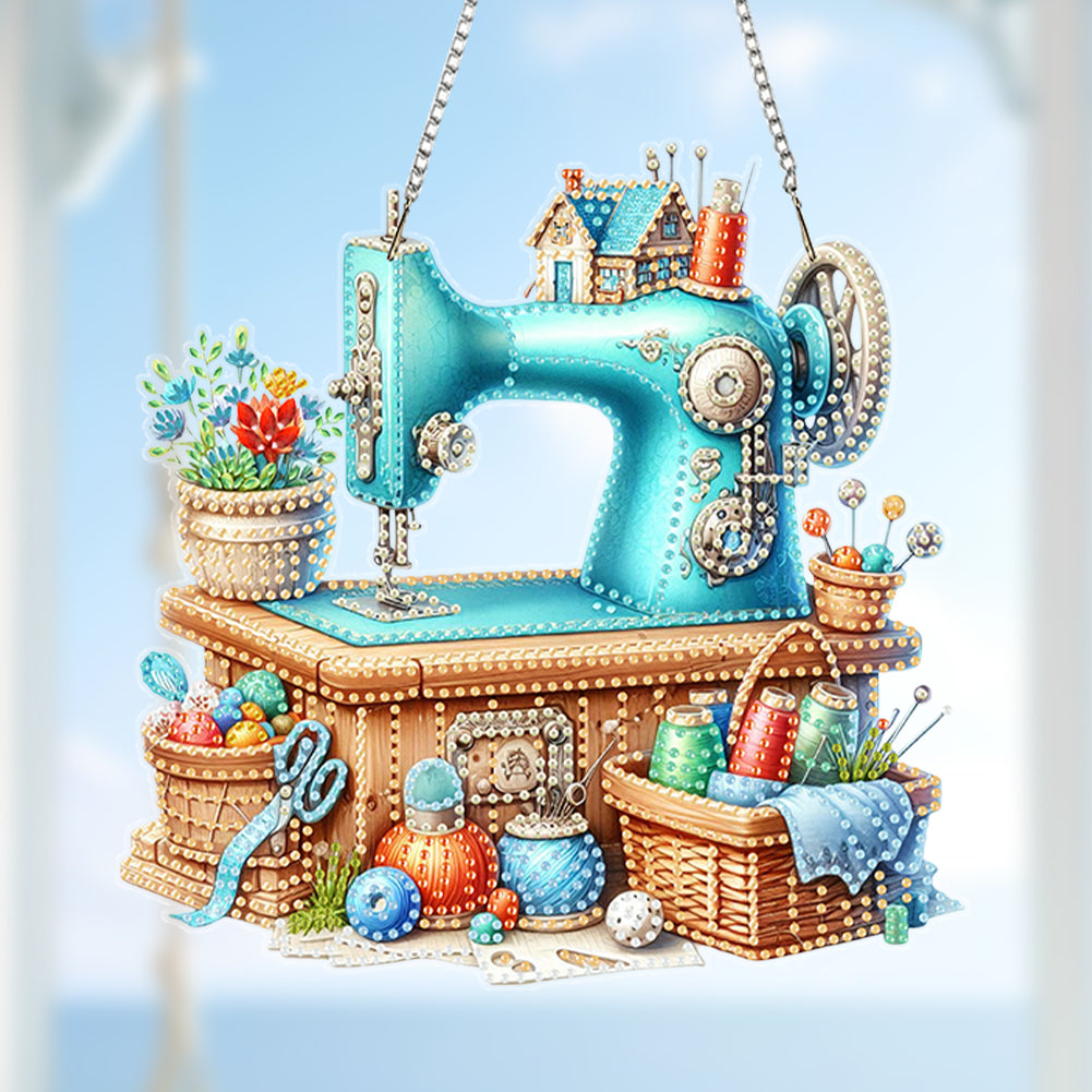 Acrylic Diamond Painting Hanging Pendant Rhinestone Diamond Art Window Pendants