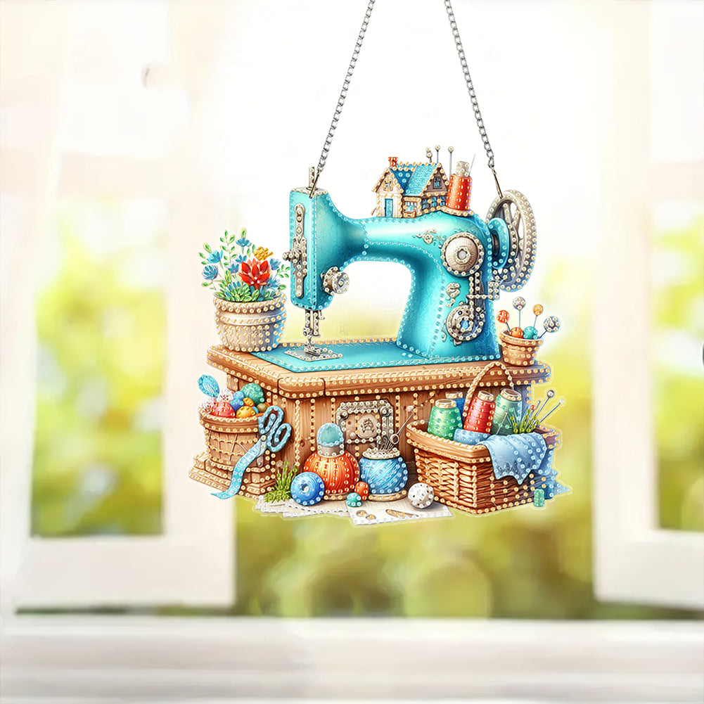 Acrylic Diamond Painting Hanging Pendant Rhinestone Diamond Art Window Pendants