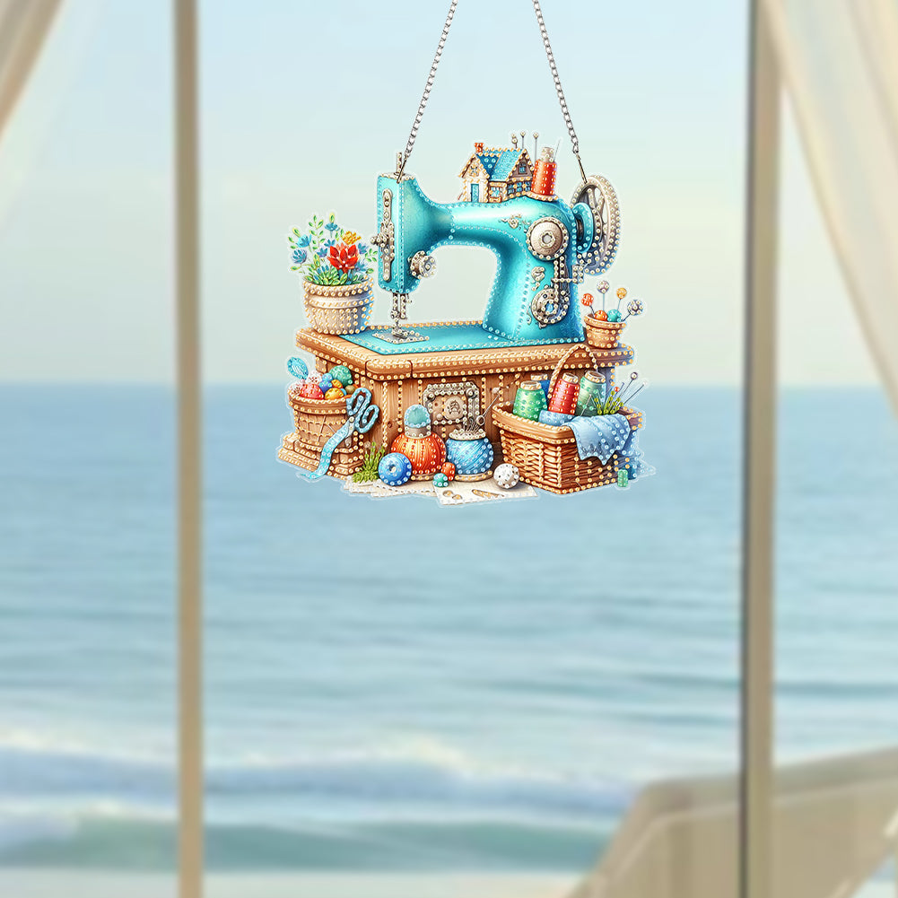 Acrylic Diamond Painting Hanging Pendant Rhinestone Diamond Art Window Pendants