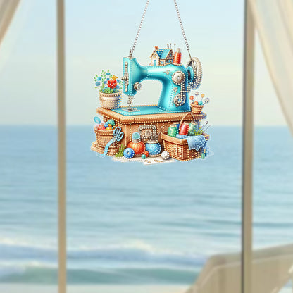 Acrylic Diamond Painting Hanging Pendant Rhinestone Diamond Art Window Pendants