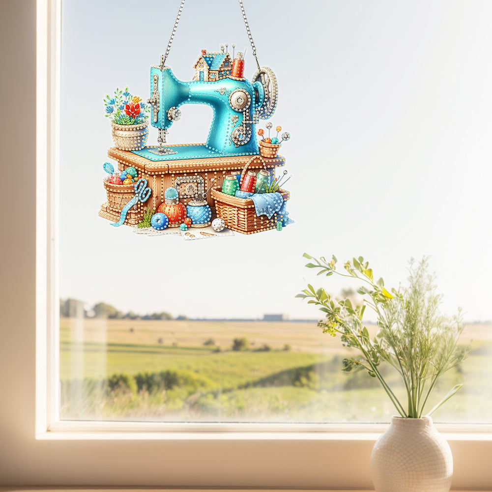 Acrylic Diamond Painting Hanging Pendant Rhinestone Diamond Art Window Pendants