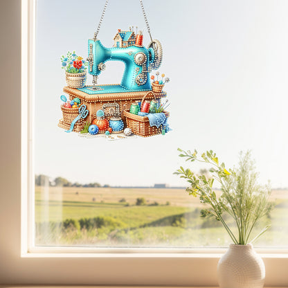 Acrylic Diamond Painting Hanging Pendant Rhinestone Diamond Art Window Pendants