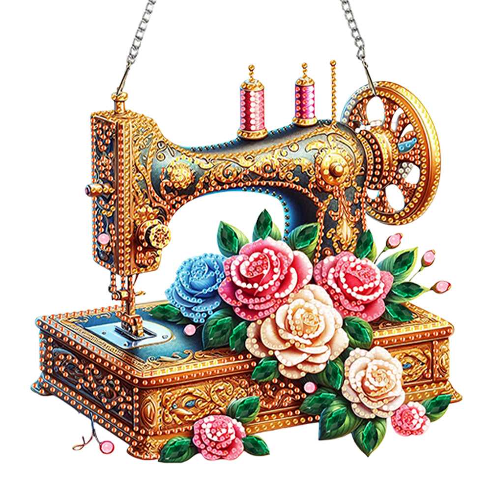Acrylic Diamond Painting Hanging Pendant Rhinestone Diamond Art Window Pendants