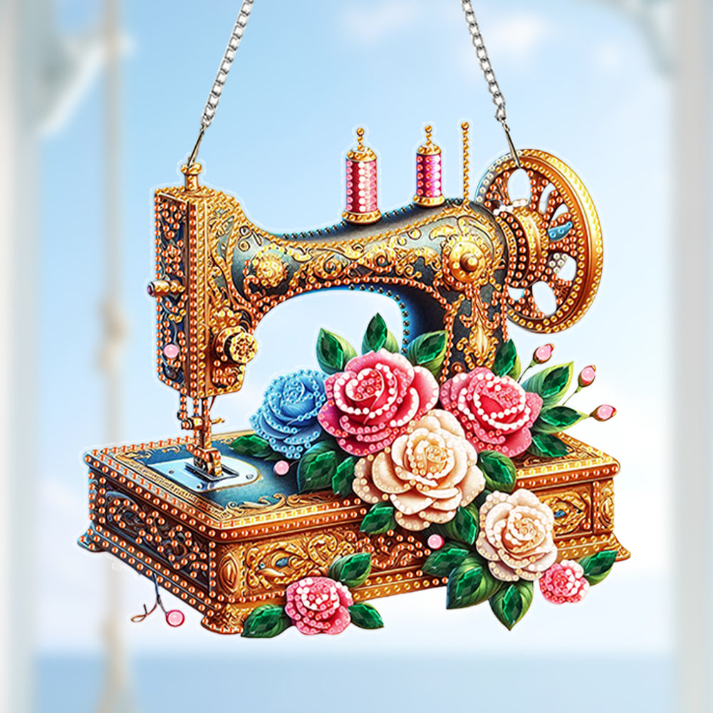 Acrylic Diamond Painting Hanging Pendant Rhinestone Diamond Art Window Pendants
