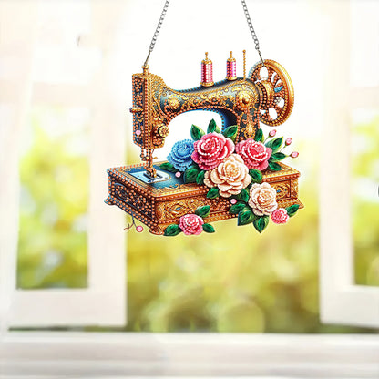 Acrylic Diamond Painting Hanging Pendant Rhinestone Diamond Art Window Pendants