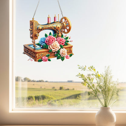 Acrylic Diamond Painting Hanging Pendant Rhinestone Diamond Art Window Pendants
