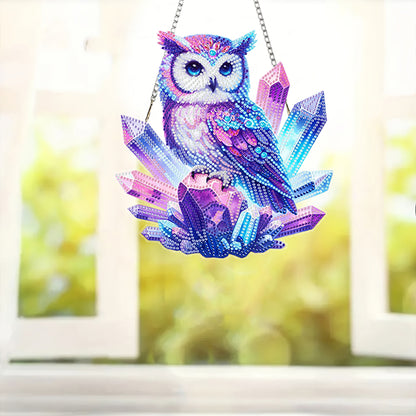Acrylic Diamond Painting Hanging Pendant Rhinestone Diamond Art Window Pendants