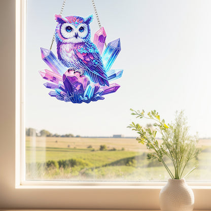 Acrylic Diamond Painting Hanging Pendant Rhinestone Diamond Art Window Pendants