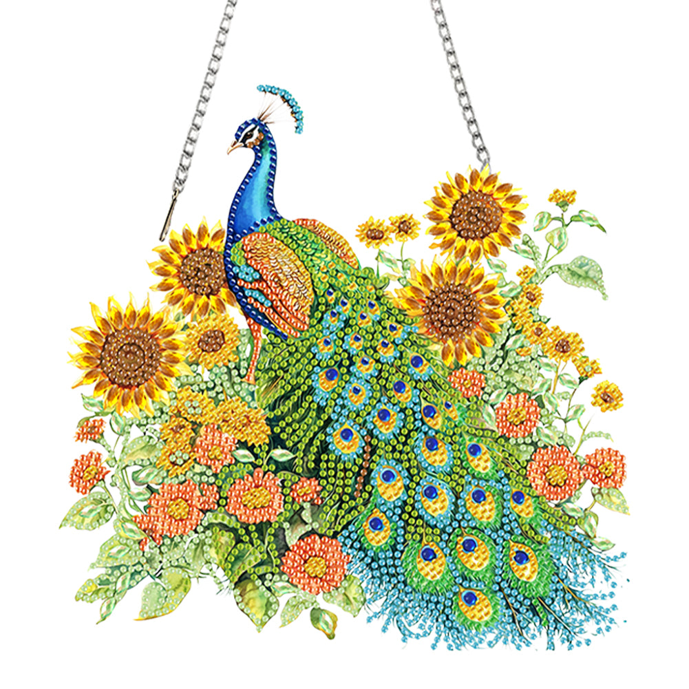 Acrylic Diamond Painting Hanging Pendant Rhinestone Diamond Art Window Pendants