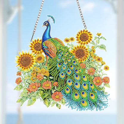 Acrylic Diamond Painting Hanging Pendant Rhinestone Diamond Art Window Pendants