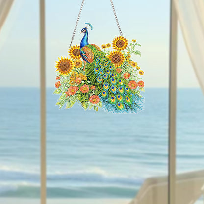 Acrylic Diamond Painting Hanging Pendant Rhinestone Diamond Art Window Pendants