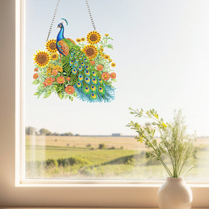 Acrylic Diamond Painting Hanging Pendant Rhinestone Diamond Art Window Pendants