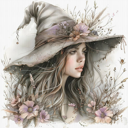 Halloween Witch - 11CT Stamped Cross Stitch 40*40CM