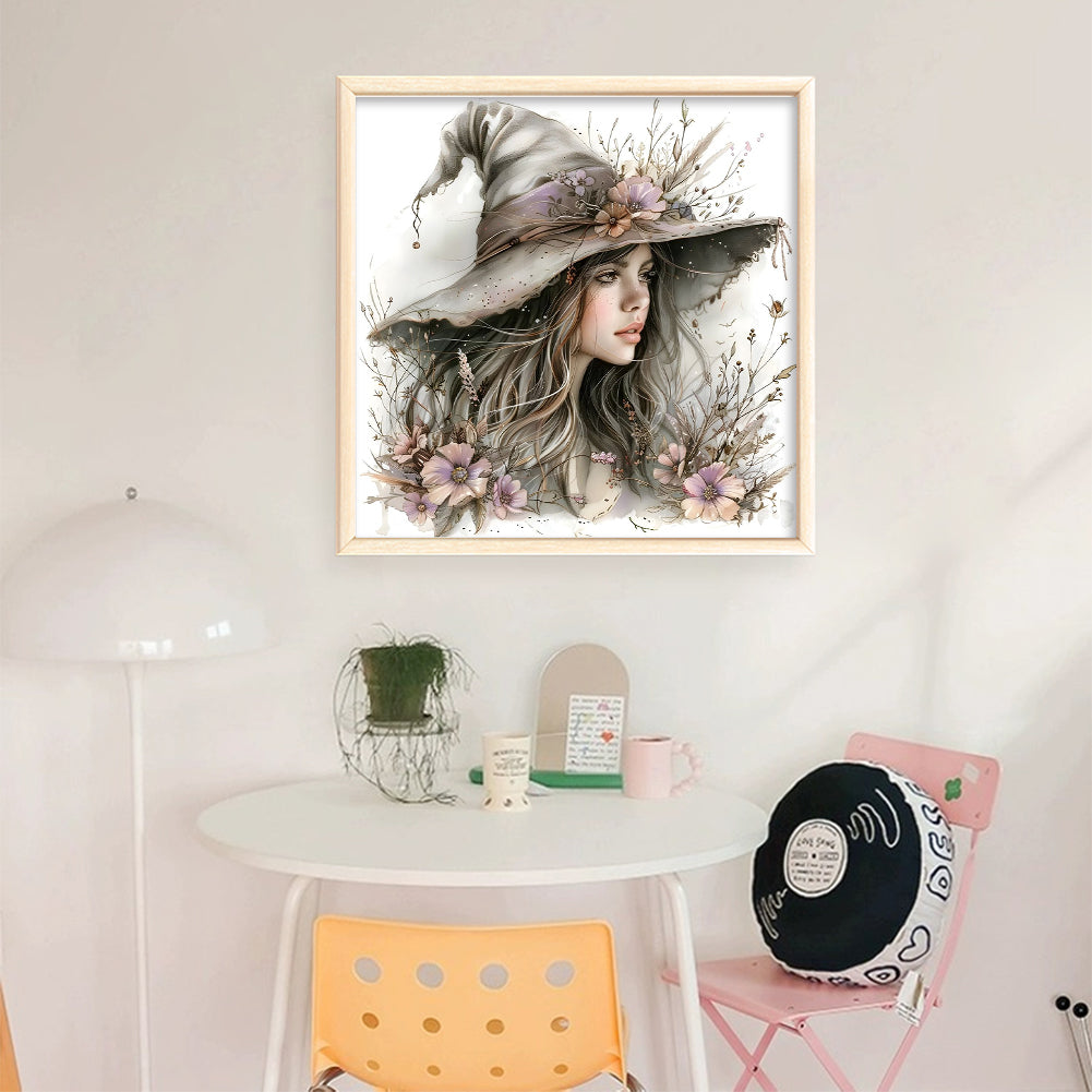 Halloween Witch - 11CT Stamped Cross Stitch 40*40CM