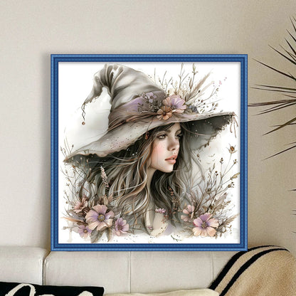 Halloween Witch - 11CT Stamped Cross Stitch 40*40CM