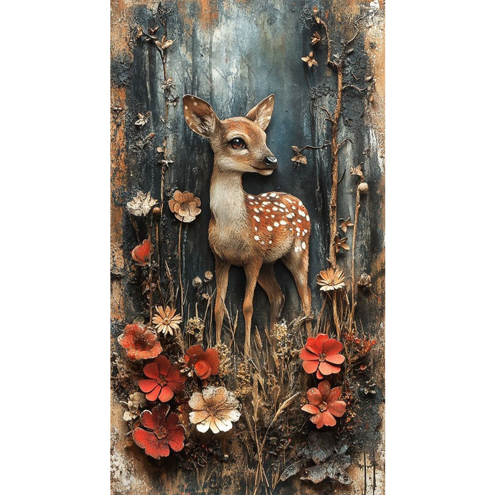 Sika Deer - 11CT Stamped Cross Stitch 40*70CM