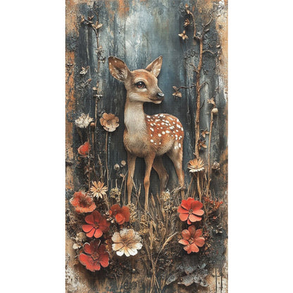 Sika Deer - 11CT Stamped Cross Stitch 40*70CM