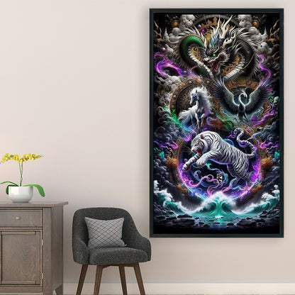 Animal Family - 11CT Stamped Cross Stitch 40*70CM