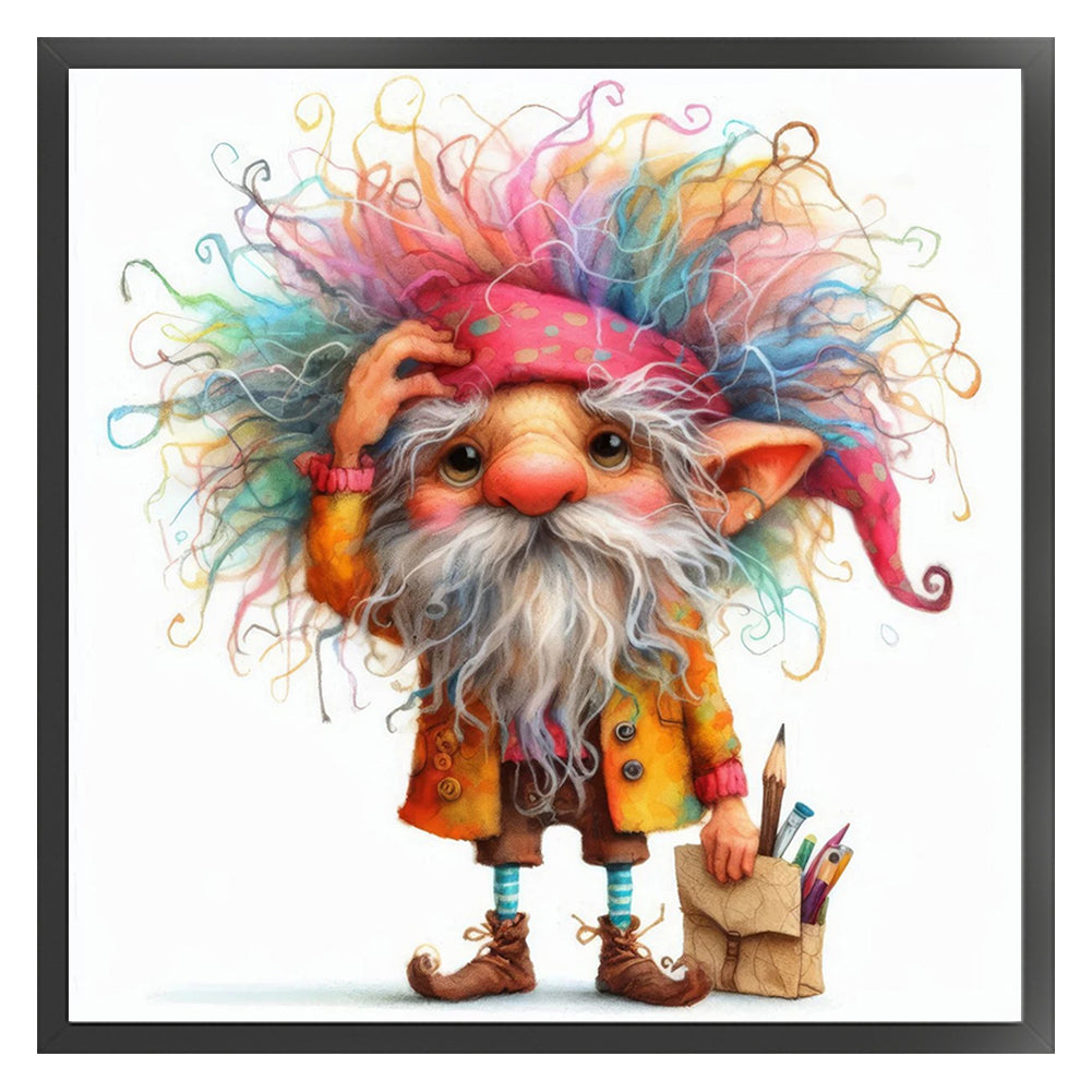 Colorful Gnome - 11CT Stamped Cross Stitch 40*40CM