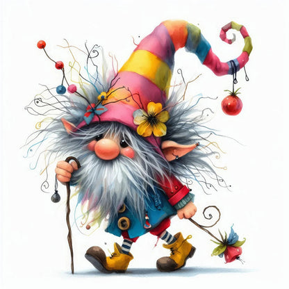 Colorful Gnome - 11CT Stamped Cross Stitch 40*40CM
