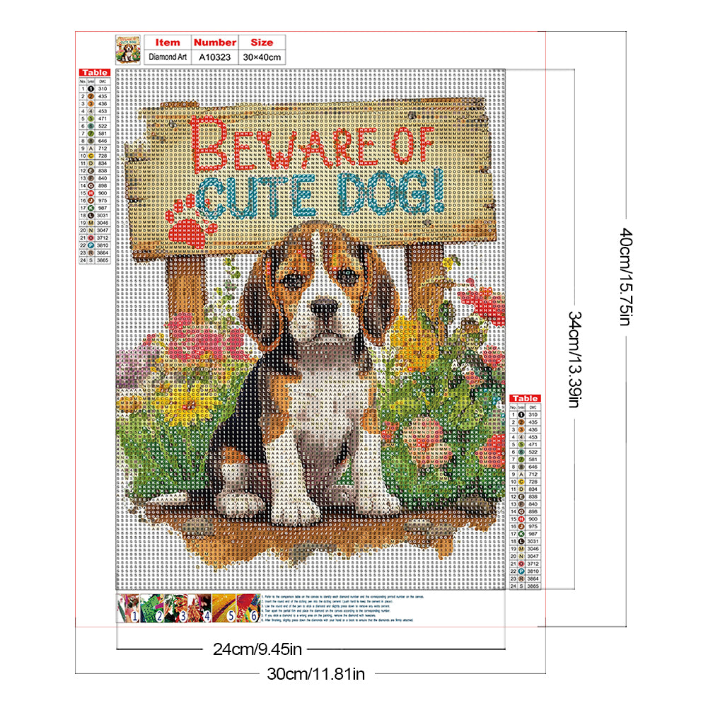 Beagle - Full Round Drill Diamond Painting 30*40CM