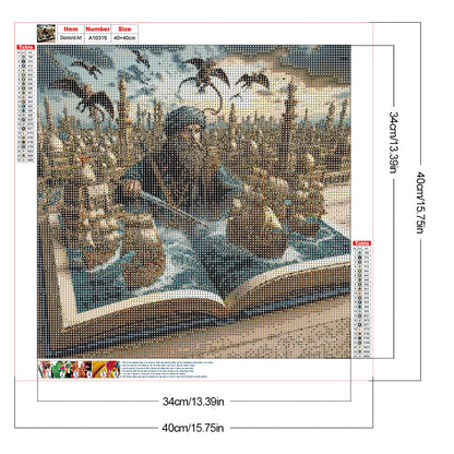 Pirates In The Book - Full Round Drill Diamond Painting 40*40CM