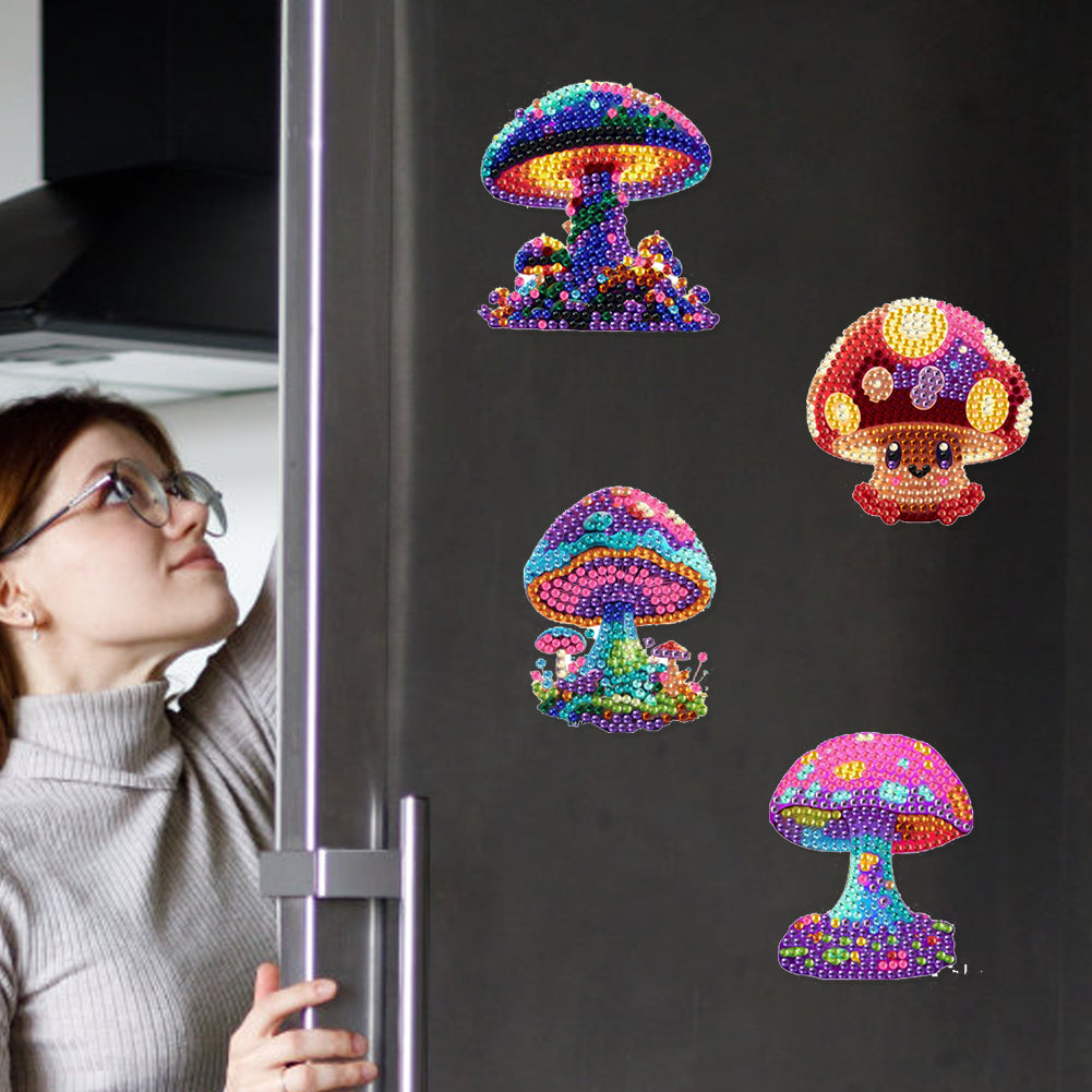 6Pcs Diamond Painting Refrigerator Magnets Diamond Art Kits for Adults Beginners