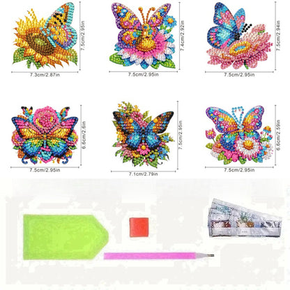 6Pcs Diamond Painting Refrigerator Magnets Diamond Art Kits for Adults Beginners
