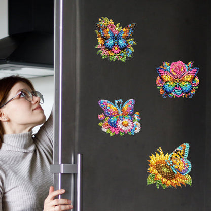 6Pcs Diamond Painting Refrigerator Magnets Diamond Art Kits for Adults Beginners