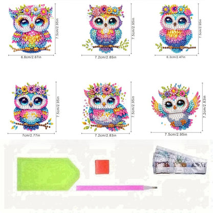 6Pcs Diamond Painting Refrigerator Magnets Diamond Art Kits for Adults Beginners