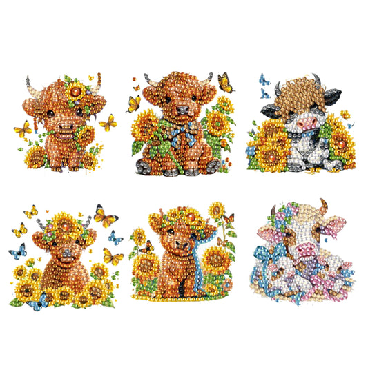 6Pcs Diamond Painting Refrigerator Magnets Diamond Art Kits for Adults Beginners